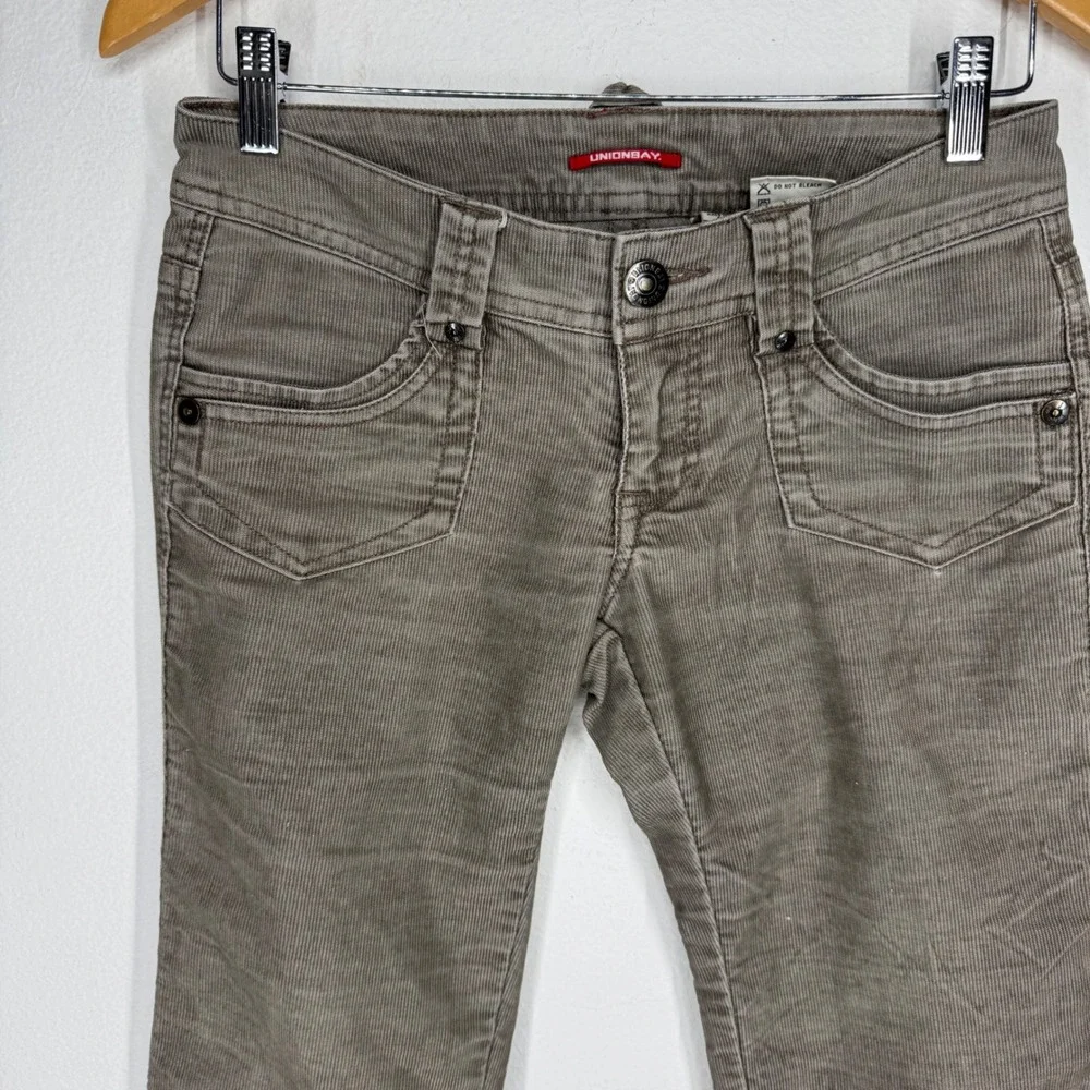 Unionbay Vintage Womens Y2K Corduroy Bootcut Low Rise Stretch Pants Size 1 Indie